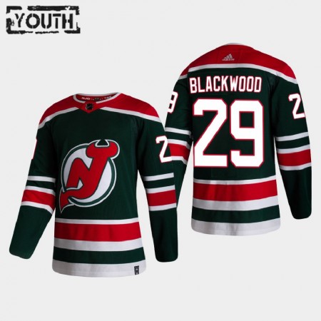 Dresovi New Jersey Devils Mackenzie Blackwood 29 2020-21 Reverse Retro Authentic - Dječji